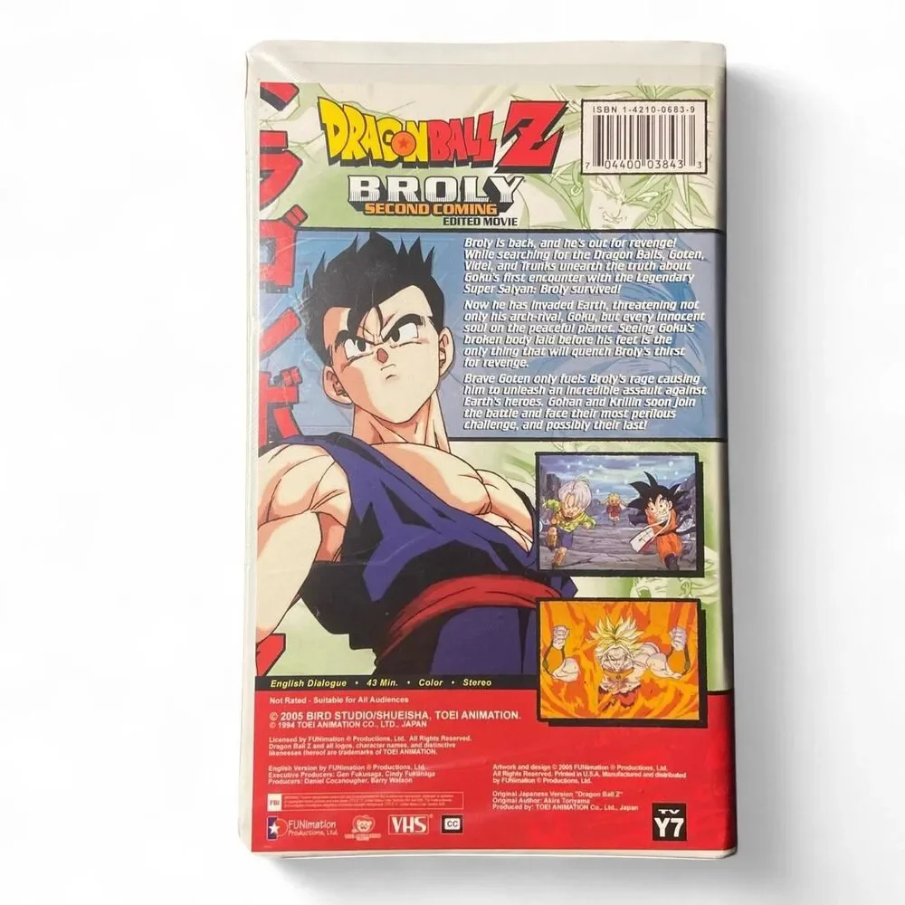 🔥 Vintage Dragon Ball Z “Broly: Second Coming” Edited Movie VHS – Clamshell Cas